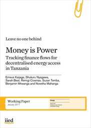 Money is power: tracking finance flows for decentralised energy access in Tanzania